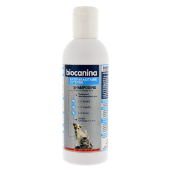 Shampooing antiparasitaire externe chien et chat Biocanina - flacon de 200 ml