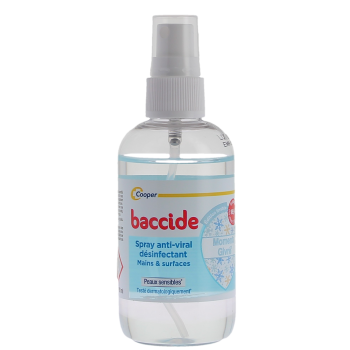 Spray anti-viral désinfectant mains & surfaces moment givré Baccide - spray de 100ml