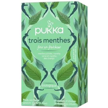 Infusion Trois menthes bio Pukka - boite de 20 sachets