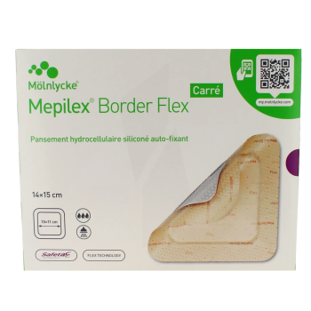 Mepilex border pansement hydrocellulaire 14x15cm - boite de 16 pansements