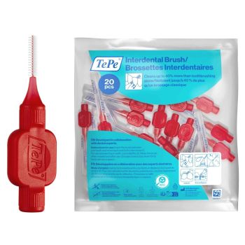 Brossettes interdentaires originales rouge taille 2 (0.5mm) TePe - 20 brossettes