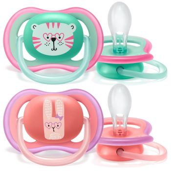 Sucettes ultra air 6-18 mois Avent - lot de 2 sucettes
