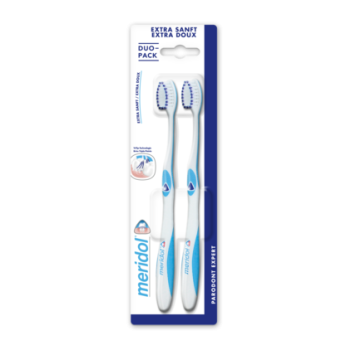 Brosse à dents extra doux Parodont expert Meridol - 2 brosses à dents