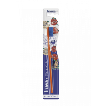 Brosse à dents extra-souple Inava x Frida Kahlo - une brosse à dents