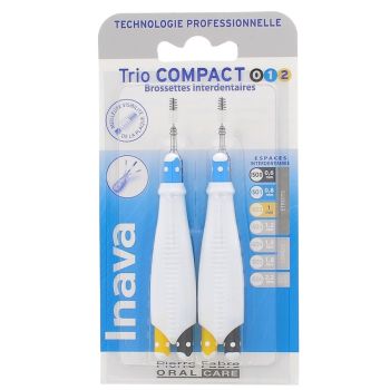 Brossettes interdentaires ISO 0, 1 et 2 Trio Compact Inava - 6 recharges