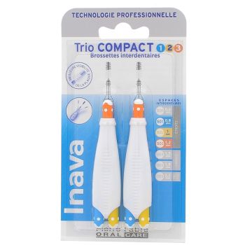 Brossettes interdentaires Trio Compact ISO 1.2.3 Inava - 6 recharges