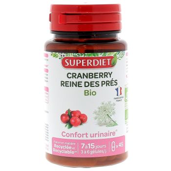Cranberry reine des prés bio Super Diet - boite de 45 gélules