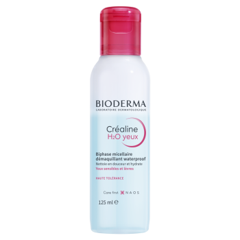 Créaline H2O yeux Biphase micellaire démaquillant waterproof Bioderma - flacon de 125 ml