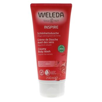 Crème de douche éveil des sens à la Grenade Inspire Weleda - tube de 200 ml