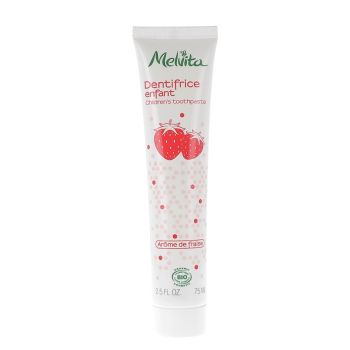 Dentifrice enfant arôme fraise bio Melvita - tube 75 ml