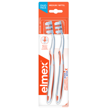 Brosse à dents InterX medium Elmex - 2 brosses à dents