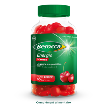 Berocca® Energie gummies Goût Cerise - pot de 60 gommes