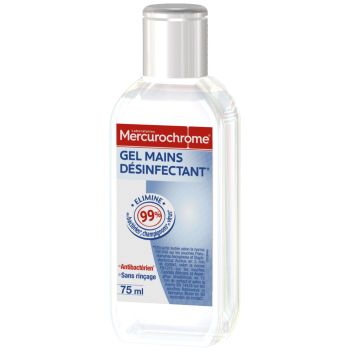 Gel mains désinfectant Mercurochrome - Flacon de 75 ml