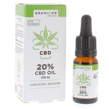 Huile CBD 20% Granions - flacon-pipette de 10ml