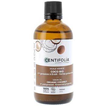 Huile végétale Coco vierge bio Centifolia - flacon de 100 ml