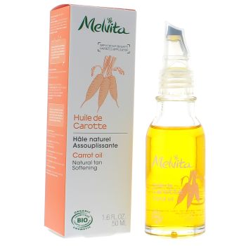 Huile de carotte bio Melvita - flacon goutte à goutte 50 ml