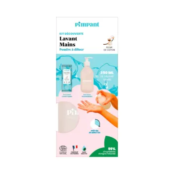 Kit découverte Gel lavant main parfum fleur de coton Pimpant - un kit