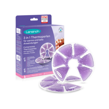 Compresses thermoperles 3 en 1 apaisantes chaud/froid Lansinoh - boîte de 2 compresses