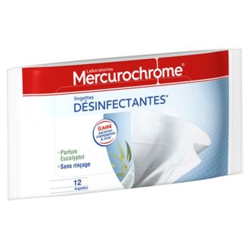 Lingettes désinfectantes Mercurochrome - 12 lingettes