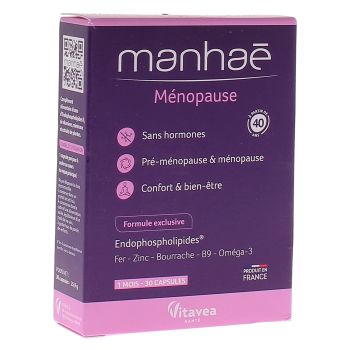 Manhaé Ménopause Vitavea - boite de 30 capsules