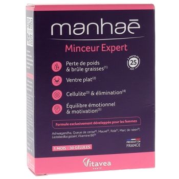Manhaé Minceur Expert Vitavea - boîte de 30 gélules