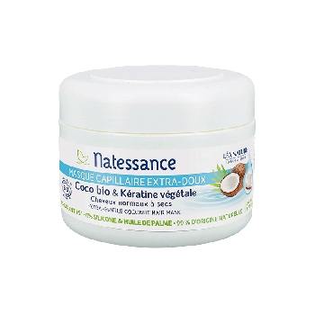 Masque capillaire extra-doux coco bio Natessance - pot de 200ml