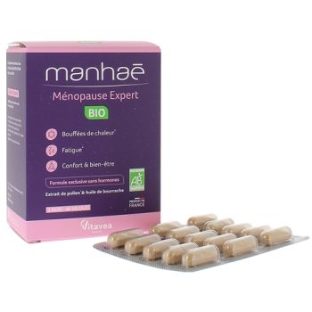 Manhaé Ménopause expert bio Vitavea - boîte de 60 gélules