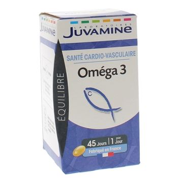 Oméga 3 Santé Cardio-Vasculaire Juvamine - boîte de 45 capsules