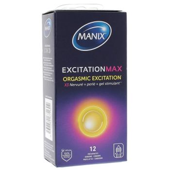 Préservatifs ExcitationMax Manix - boîte de 12 préservatifs