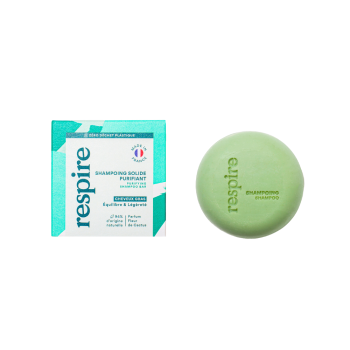 Shampoing solide cheveux gras Fleur de cactus Respire - pain de 75g