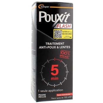 Spray Flash Traitement anti-poux et lentes Pouxit - spray de 150 ml