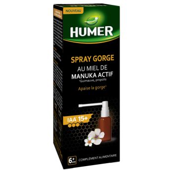 Spray gorge miel de Manuka IAA 15+ Humer - spray de 20ml
