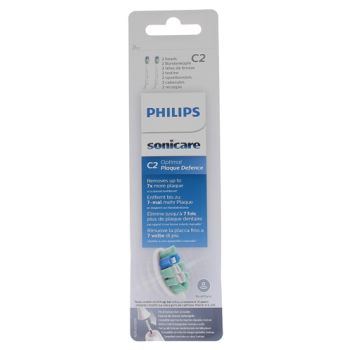 Têtes de brosse Optimal Plaque Defence C2 Sonicare HxHX9022/2 Philips - lot de 2 têtes de brosse