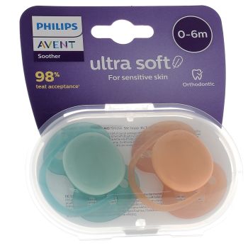 Ultra Soft Sucette 0-6 mois Philips Avent - lot de 2 sucettes