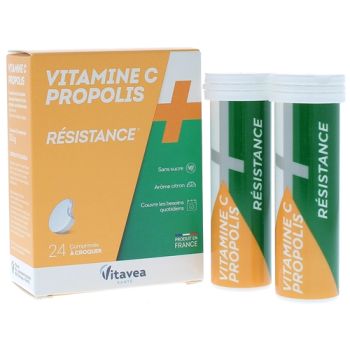 Vitamine C + Propolis Résistance Vitavea - boite de 24 comprimés à croquer