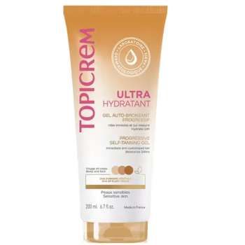 Ultra hydratant gel autobronzant progressif Topicrem - tube de 200ml