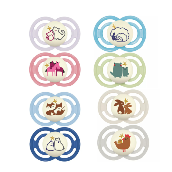 Sucette perfect nuit silicone animaux 18 mois+ MAM - 2 sucettes