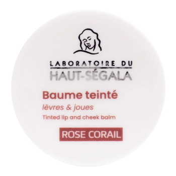 Baume teint&eacute; l&egrave;vres et joues rose corail Haut-s&eacute;gala - pot de 9g