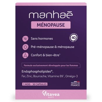 Manhaé Ménopause Vitavea - boite de 30 capsules