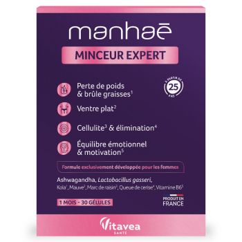 Manhaé Minceur Expert Vitavea - boîte de 30 gélules