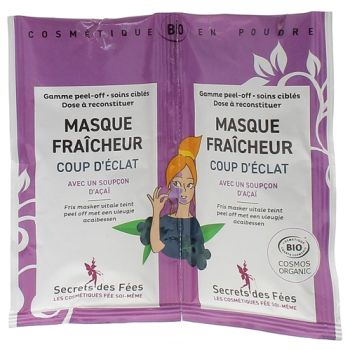 Masque fraicheur coup d'éclat BIO Secrets des fées - 2 sachets