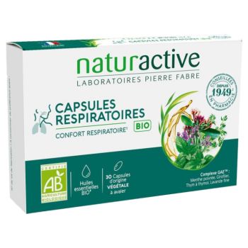 Capsules respiratoires bio Naturactive - boite de 30 capsules
