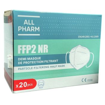 Masque FFP2 blanc All Pharm - 20 pi&egrave;ces 