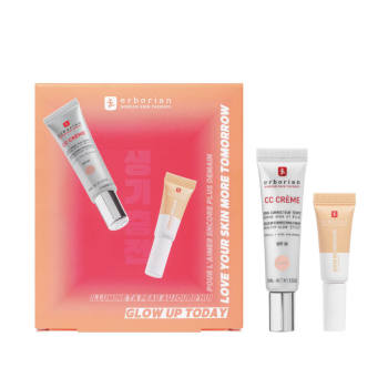Glow up today CC cr&egrave;me x Super BB concealer Erborian - coffret de 2 produits 