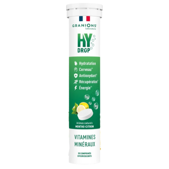 Hydrop solution d'hydratation menthe citron Granions - tube de 20 comprimés effervescents 