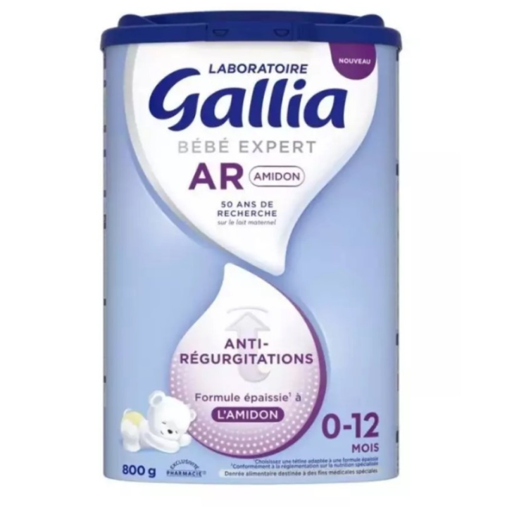 Bébé expert AR Amidon Lait en poudre 0-12mois Gallia - pot de 800g