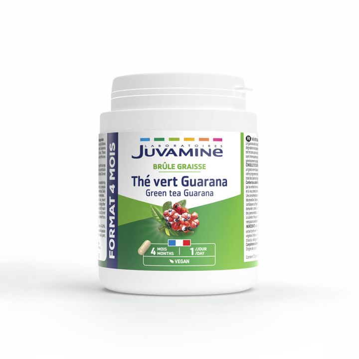 Thé vert Guarana Juvamine - boîte de 120 gélules