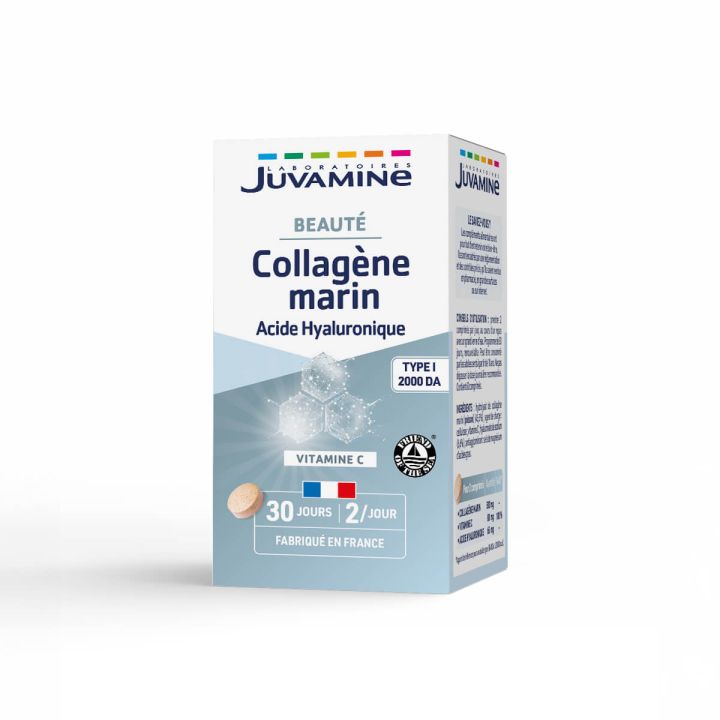 Collagène marin acide hyaluronique Juvamine - boite de 60 comprimés