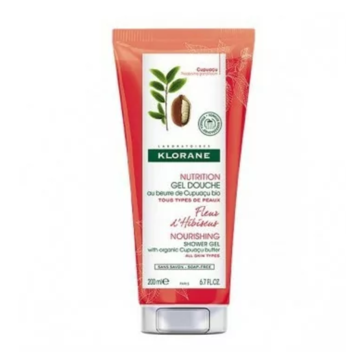 Gel douche fleur d'hibiscus Klorane - tube de 200ml 