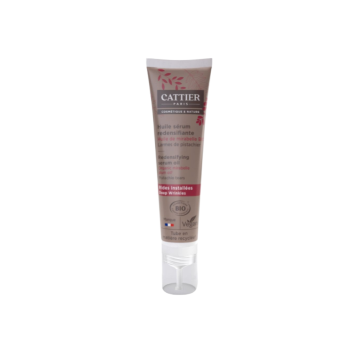 Huile sérum redensifiante bio Cattier - flacon compte gouttes de 30ml 
